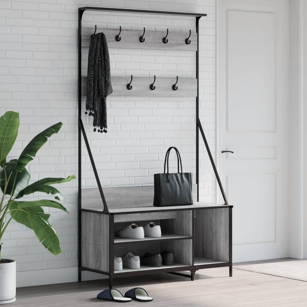 Riidenagi koos kingariiuliga, hall Sonoma tamm, 100x41x184 cm