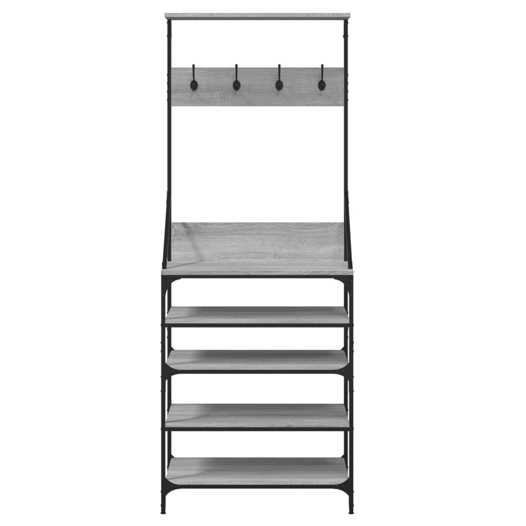 Riidenagi koos kingariiuliga, hall Sonoma tamm, 70x34x184 cm