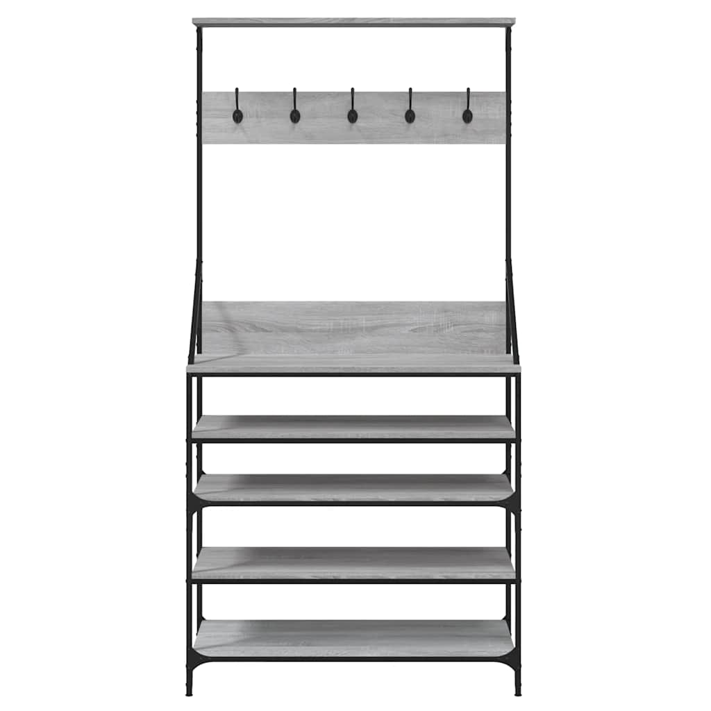 Riidenagi koos kingariiuliga, hall Sonoma tamm, 90x34x184 cm