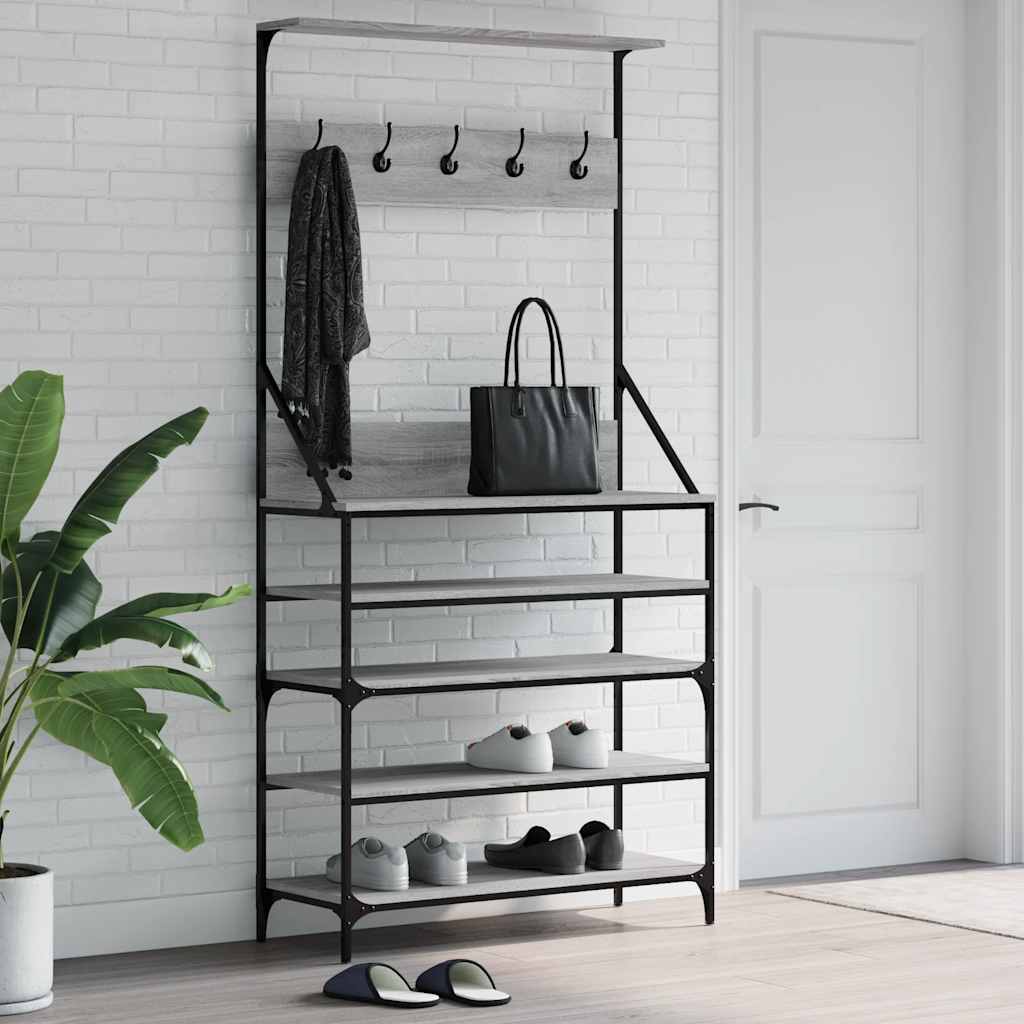 Riidenagi koos kingariiuliga, hall Sonoma tamm, 90x34x184 cm