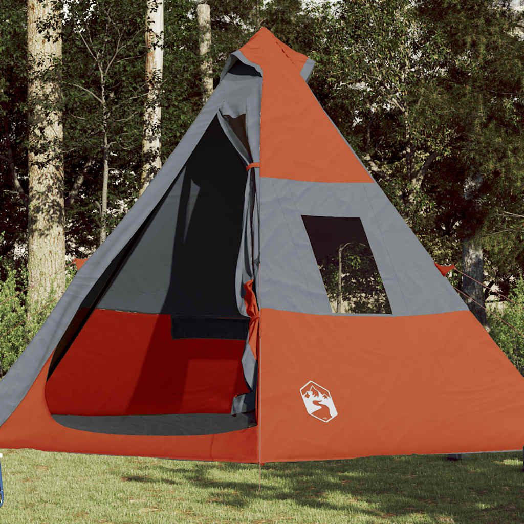 Matkatelk 7 inimesele, tipi, oranž, veekindel