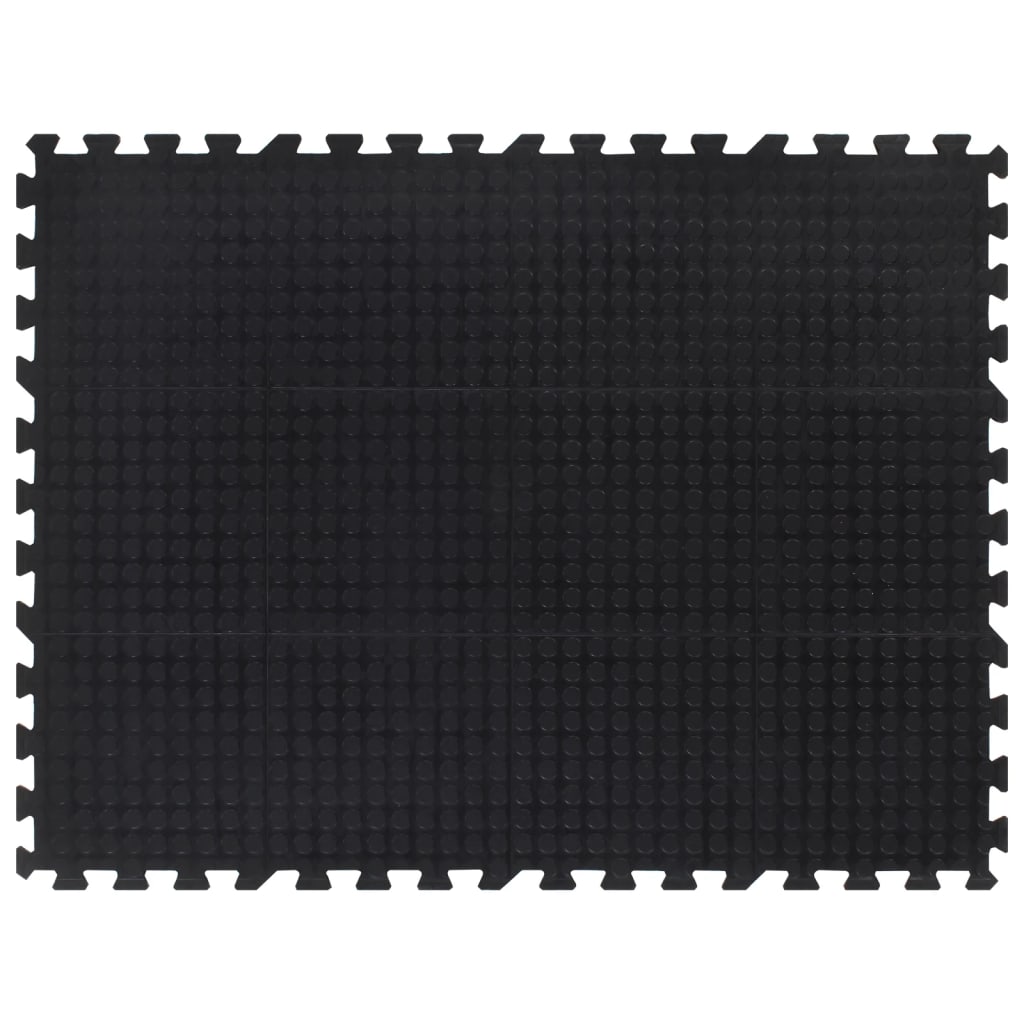 Kummist põrandamatt, must, 12 mm, 90 x 120 cm