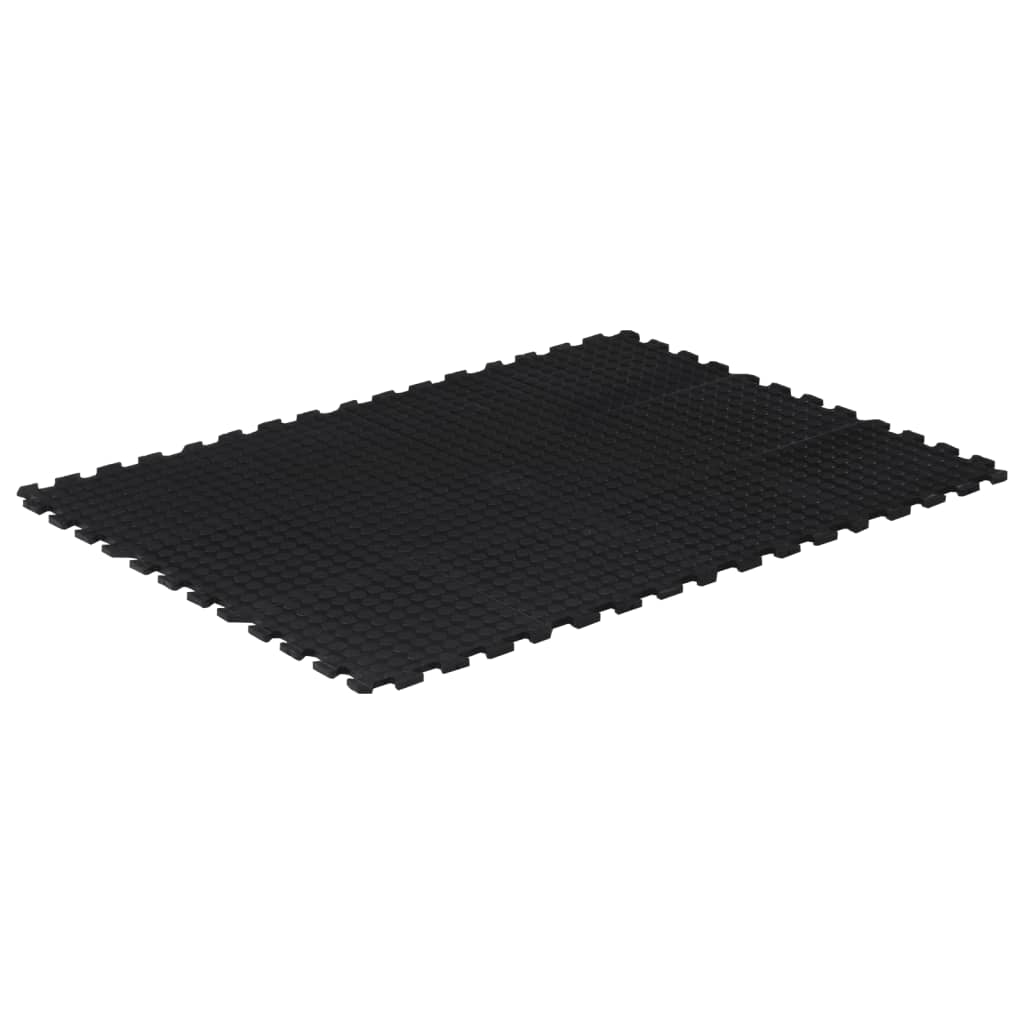 Kummist põrandamatt, must, 12 mm, 90 x 120 cm