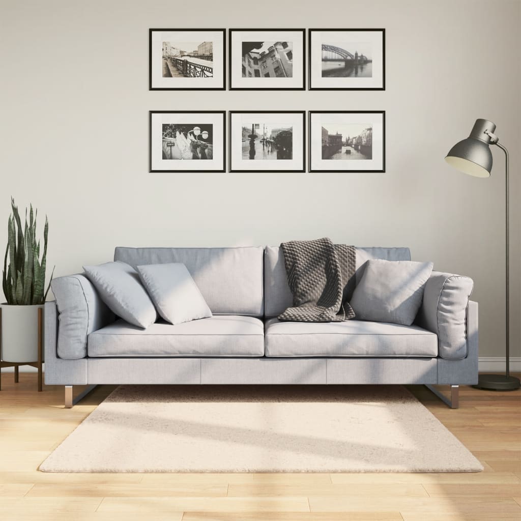 Vaip HUARTE, lühikese narmaga, pestav, beež, 120x120 cm