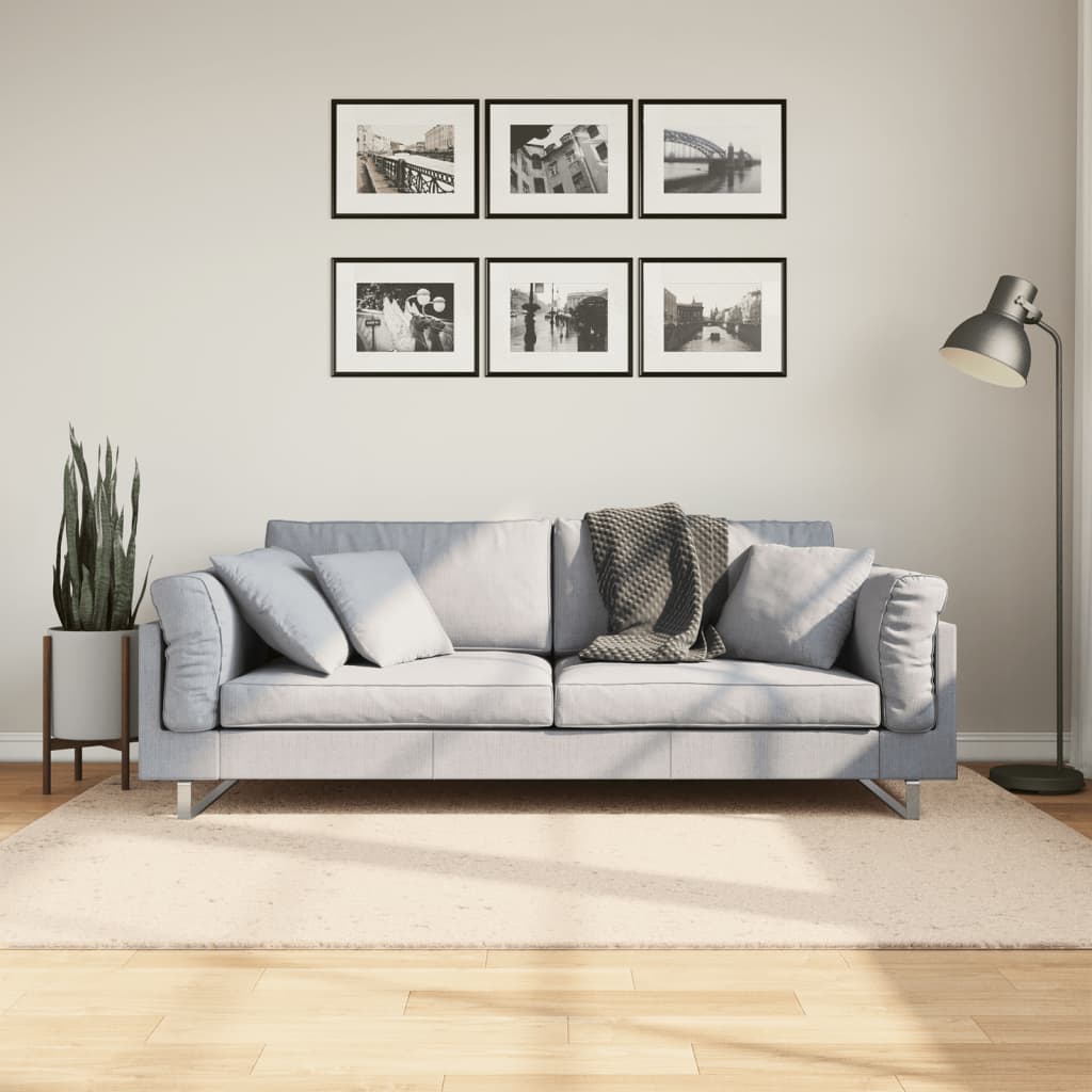 Vaip HUARTE, lühikese narmaga, pestav, beež, 140x200 cm