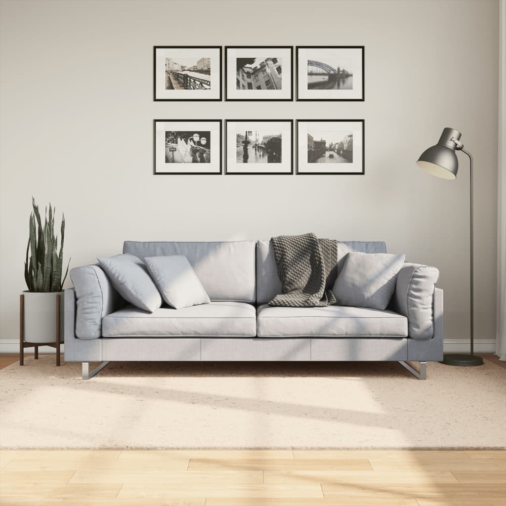 Vaip HUARTE, lühikese narmaga, pestav, beež, 160x230 cm