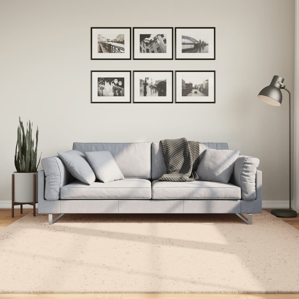 Vaip HUARTE, lühikese narmaga, pestav, beež, 200 x 200 cm