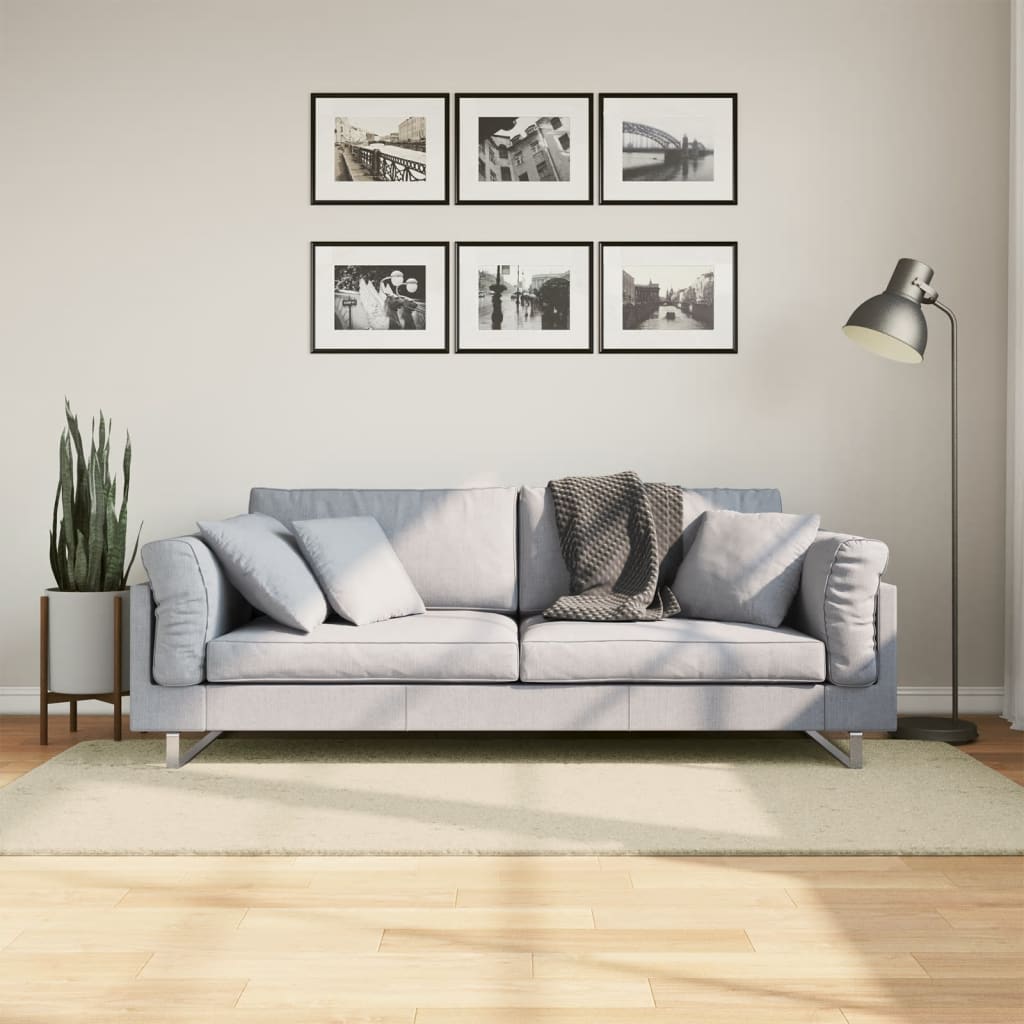 Vaip "HUARTE", lühikese narmaga, pestav, kreemjas, 100x200 cm
