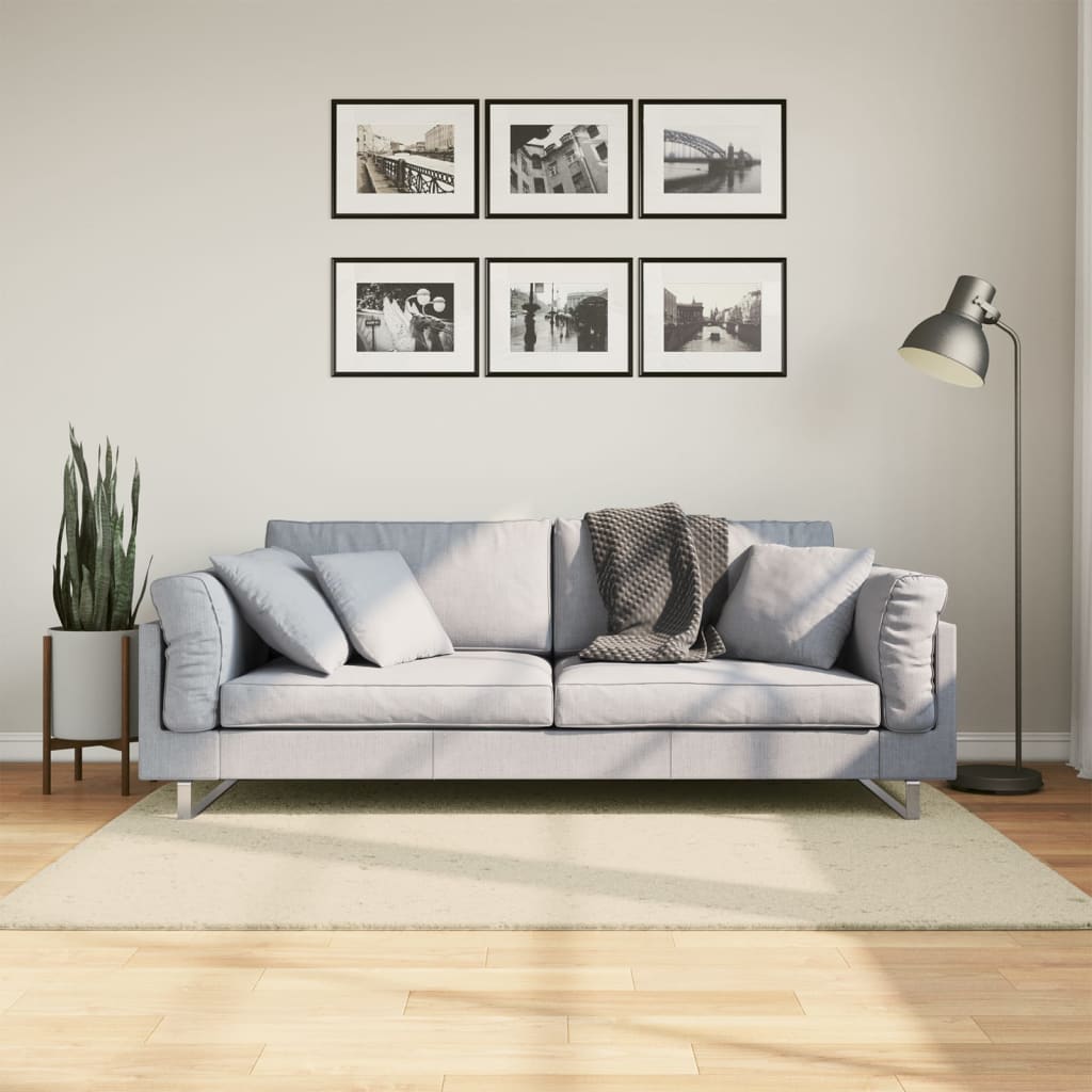 Vaip HUARTE, lühikese narmaga, pestav, kreemjas, 120x170 cm