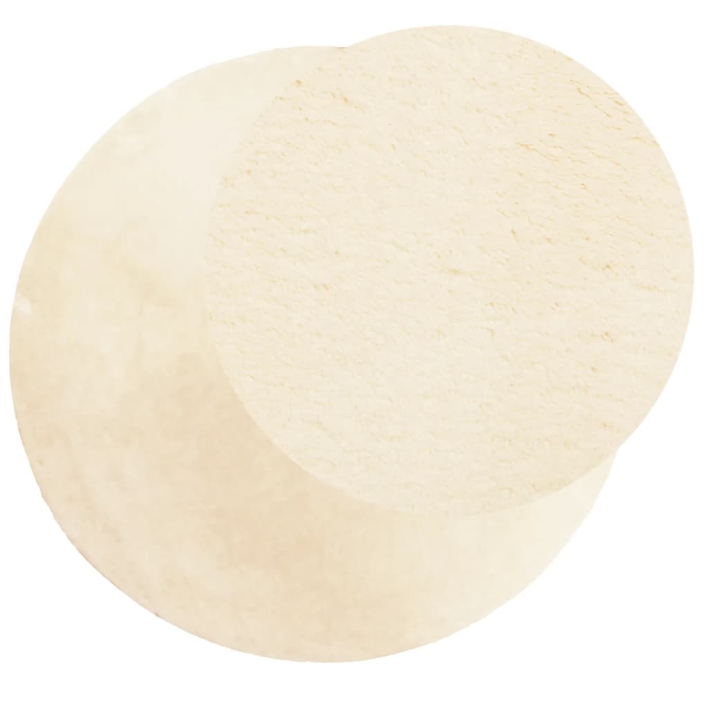 Vaip "HUARTE", lühikese narmaga, pestav, kreemjas, Ø 100 cm