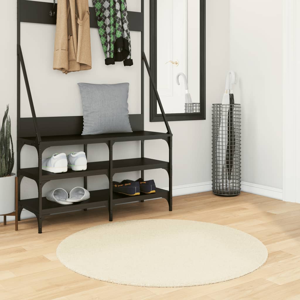 Vaip "HUARTE", lühikese narmaga, pestav, kreemjas, Ø 100 cm