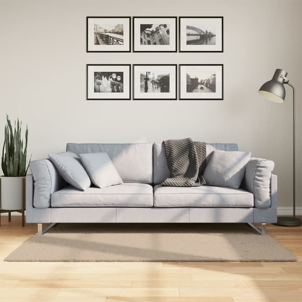 Vaip "HUARTE", lühikese narmaga, pestav, liivakarva, 80x150 cm