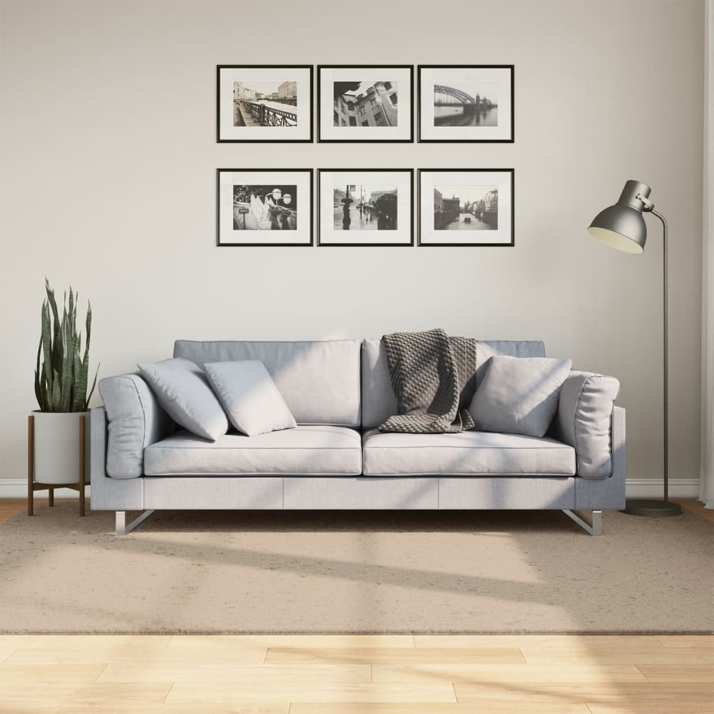 Vaip HUARTE, lühikese narmaga, pestav, liivakarva, 160x230 cm