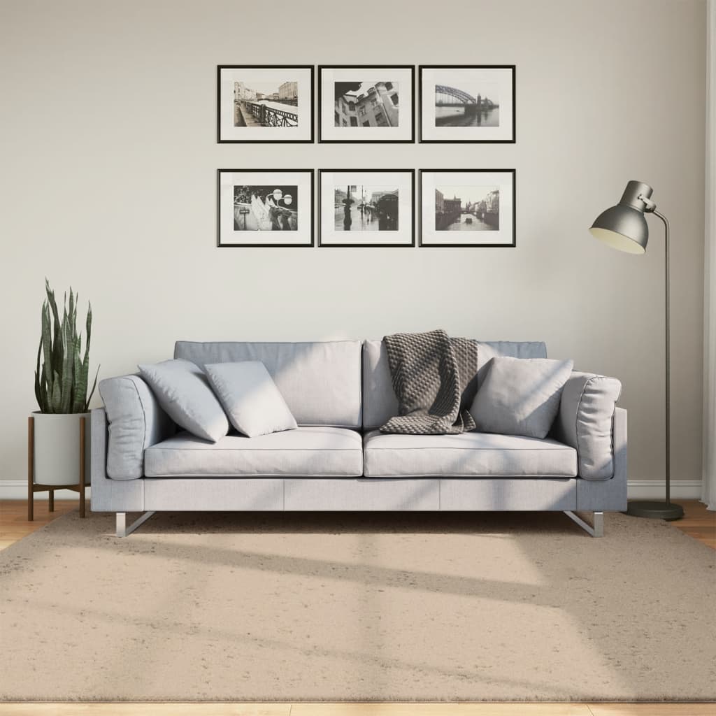 Vaip "HUARTE", lühikese narmaga, pestav, liivakarva, 200x200 cm