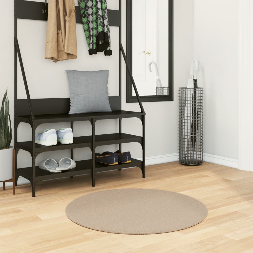 Vaip "HUARTE", lühikese narmaga, pestav, liivakarva, Ø 80 cm