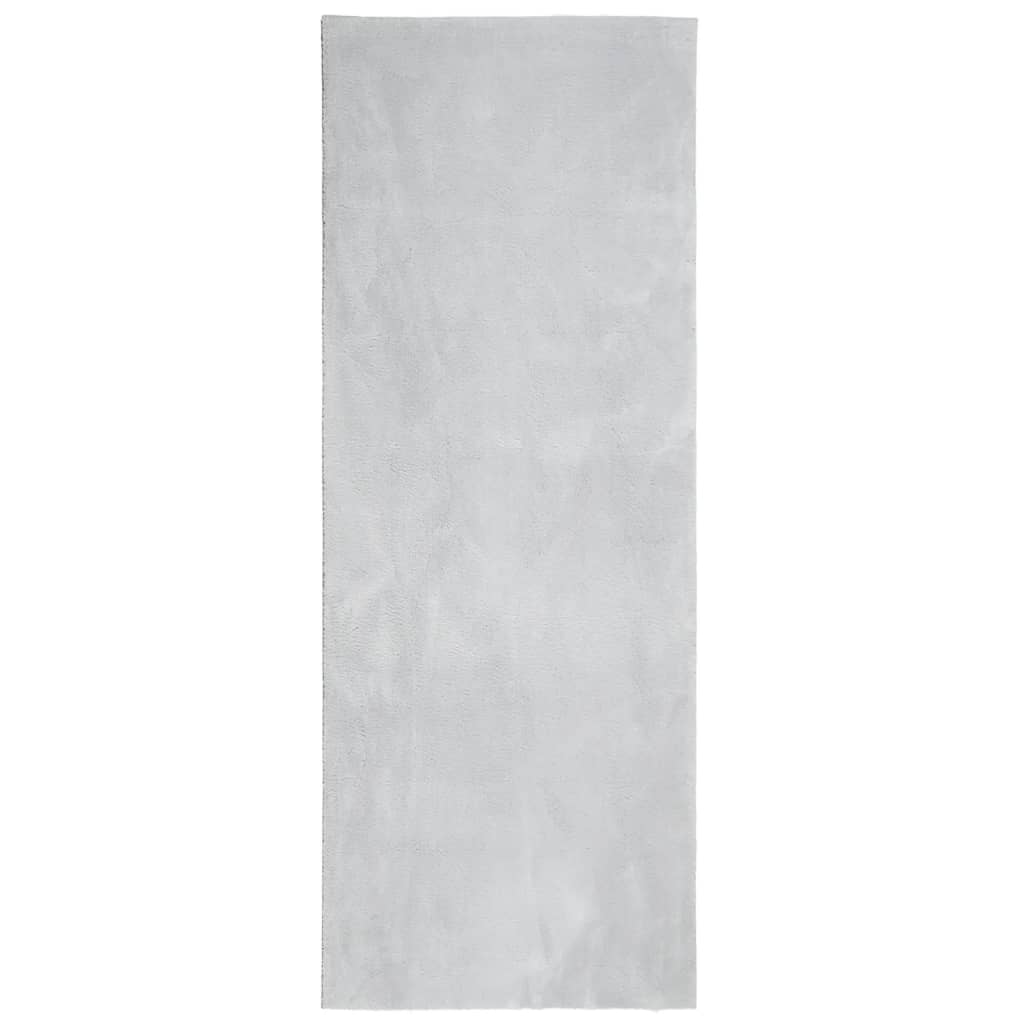 Vaip HUARTE, lühikese narmaga, pestav, hall, 80x200 cm