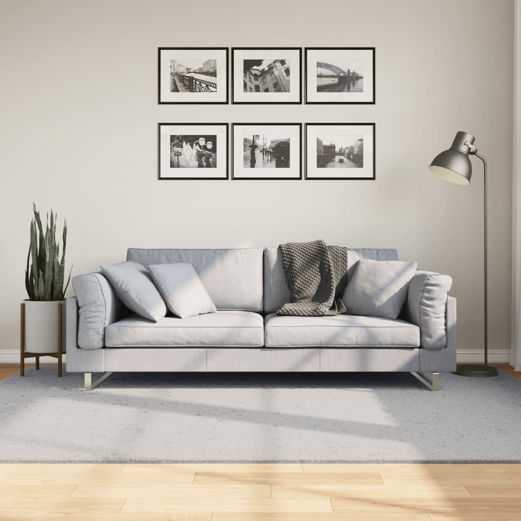 Vaip HUARTE, lühikese narmaga, pestav, hall, 160x230 cm