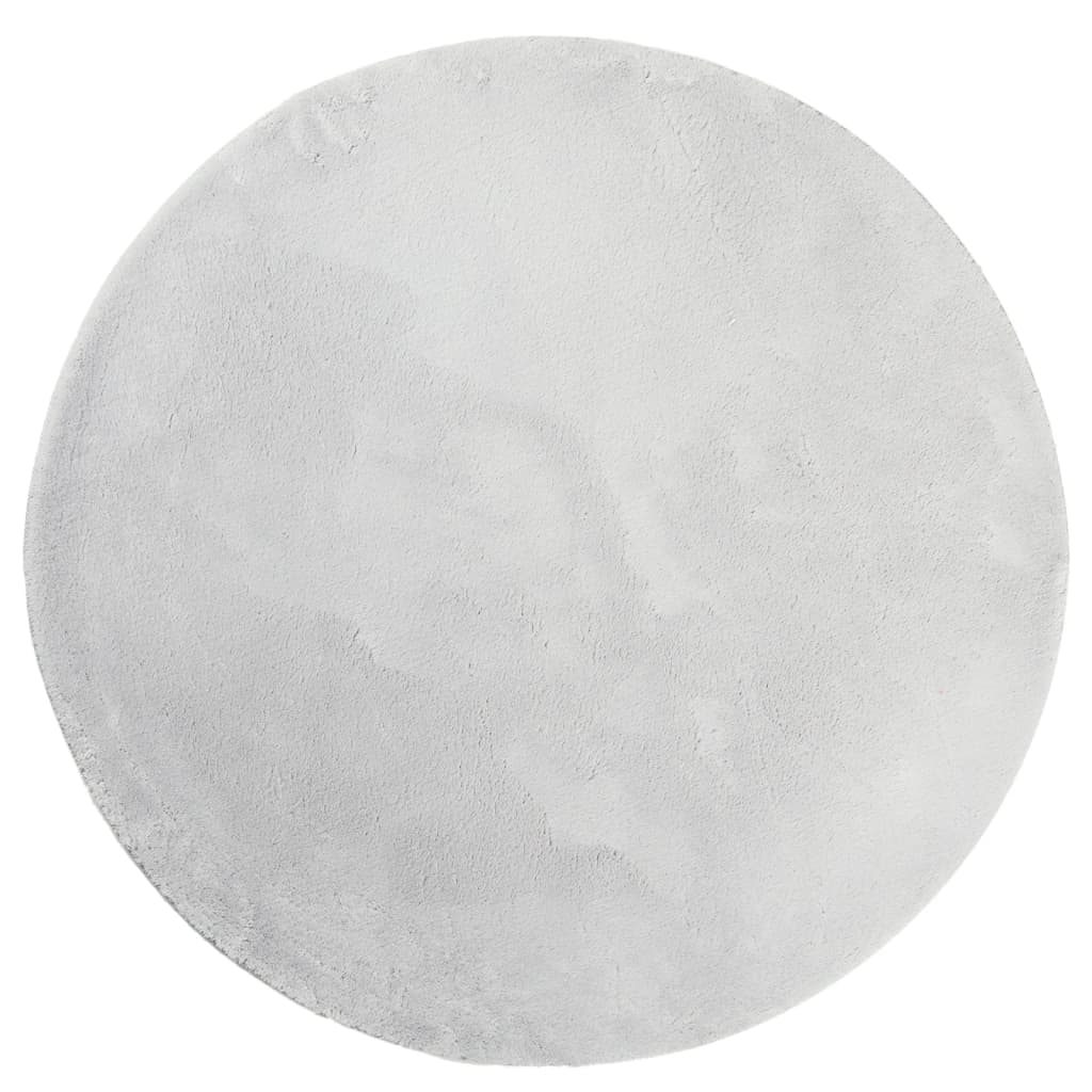 Vaip HUARTE, lühikese narmaga, pestav, hall, Ø 120 cm