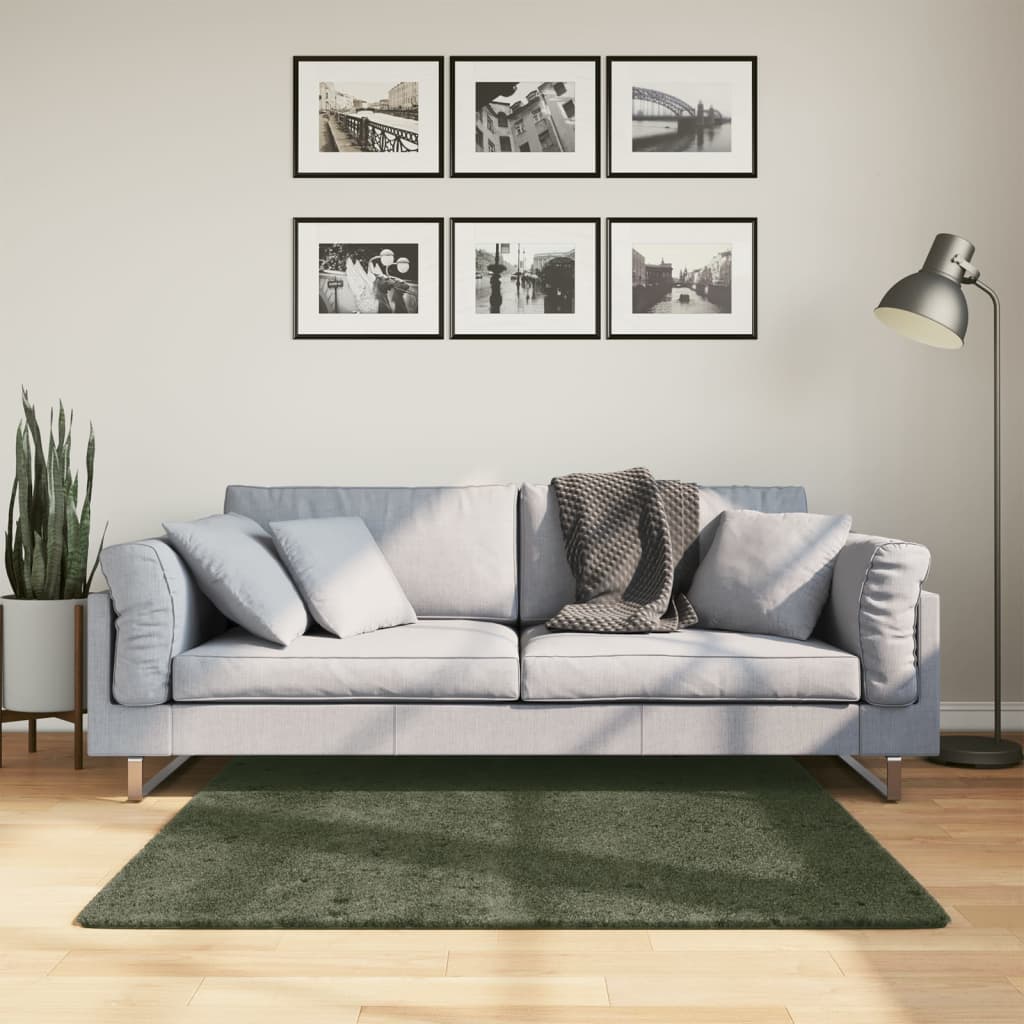 Vaip HUARTE, lühikese narmaga, pestav, metsaroheline, 120x120cm