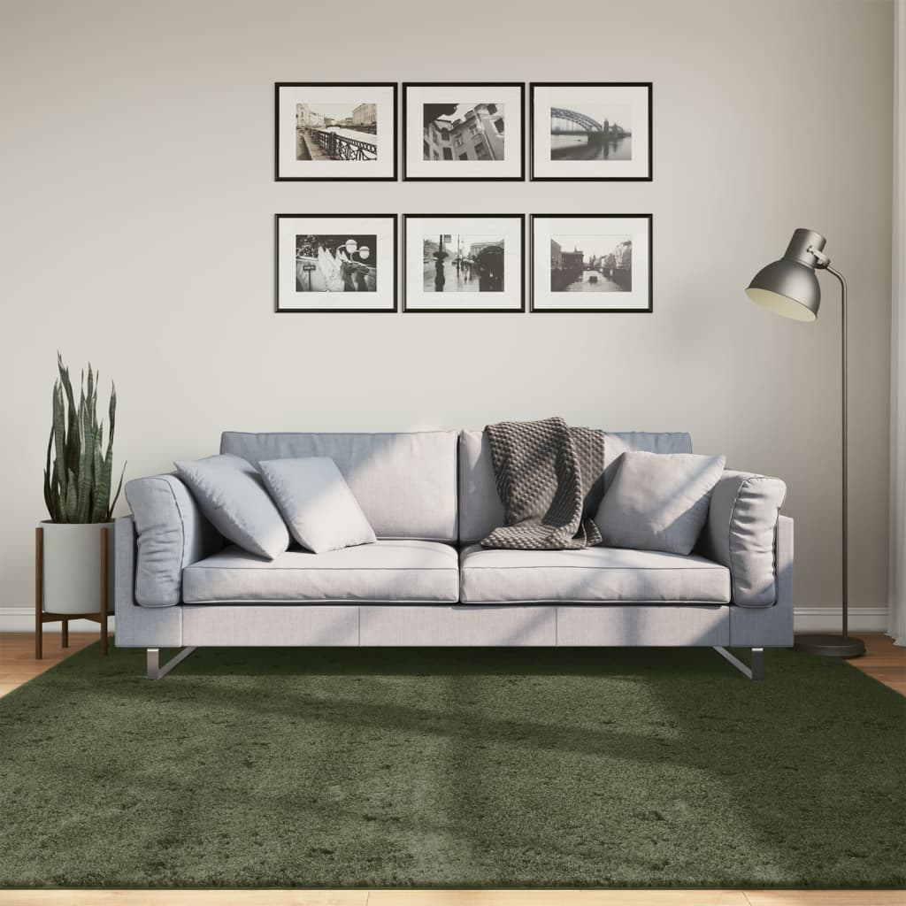 Vaip HUARTE, lühikese narmaga, pestav, metsaroheline, 200x200cm