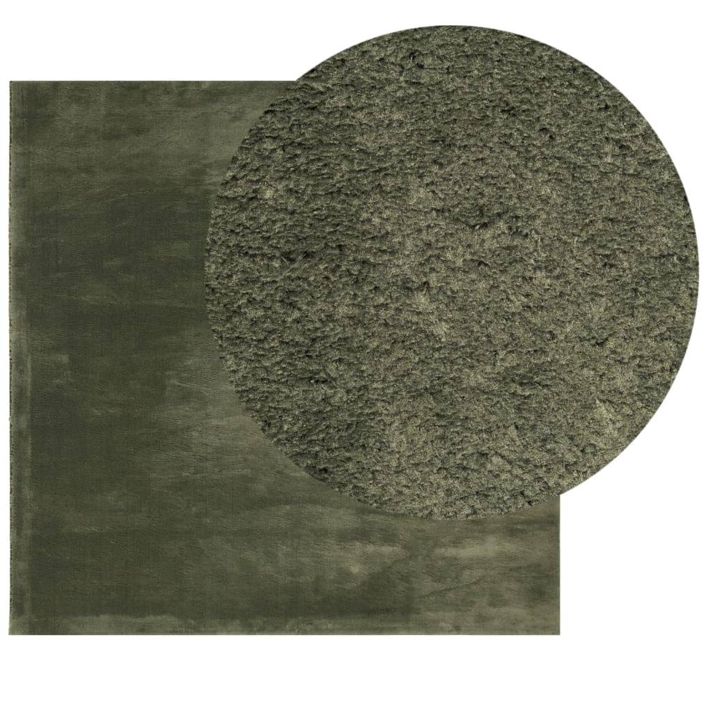 Vaip HUARTE, lühikese narmaga, pestav, metsaroheline, 240x240cm