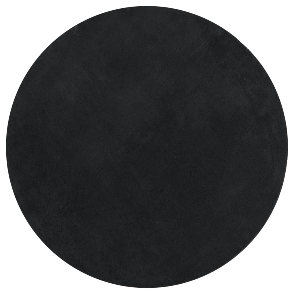 Vaip HUARTE, lühikese narmaga, pestav, must, Ø 100 cm