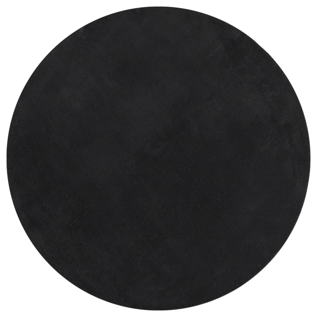 Vaip HUARTE, lühikese narmaga, pestav, must, Ø 120 cm