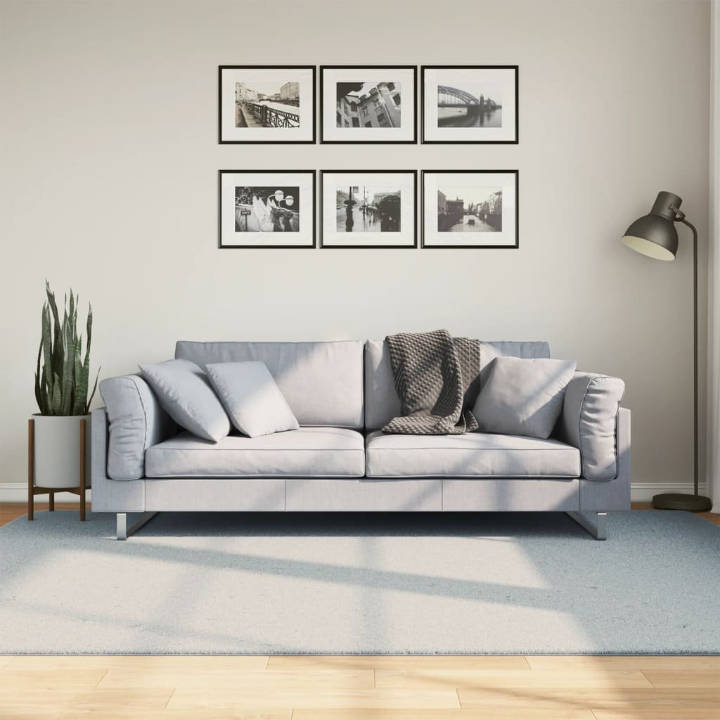 Vaip HUARTE, lühikese narmaga, pestav, sinine, 160x230 cm