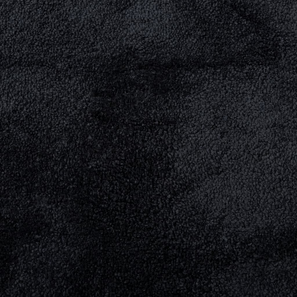 Vaip "OVIEDO" lühikese narmaga, must, 120 x 120 cm
