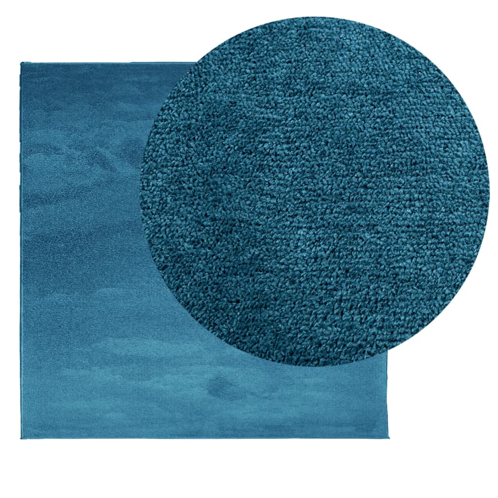 Vaip "OVIEDO" lühikese narmaga, türkiissinine, 120 x 120 cm