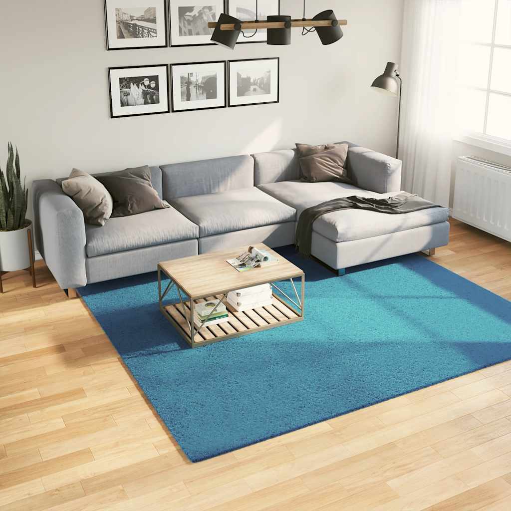 Vaip "OVIEDO" lühikese narmaga, türkiissinine, 240 x 240 cm