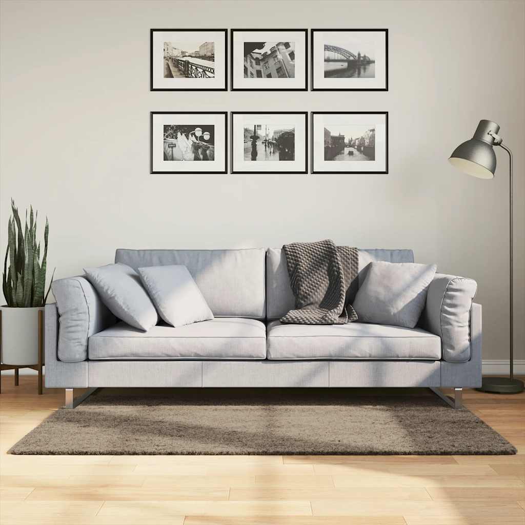 Vaip "ISTAN", kõrge narmaga, läikiv välimus, hall, 80x150 cm