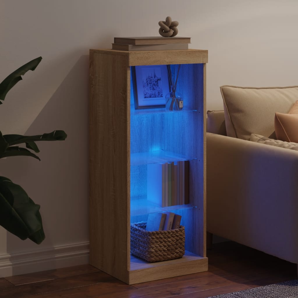 Puhvetkapp LED-tuledega, Sonoma tamm, 41 x 37 x 100 cm