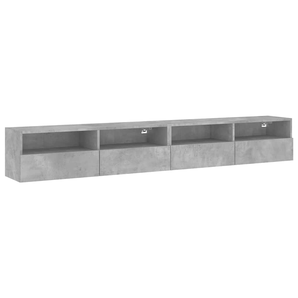 Teleri seinakapid 2 tk, betoonhall, 100 x 30 x 30 cm, tehispuit