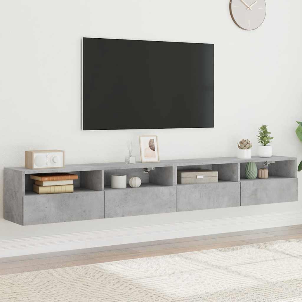 Teleri seinakapid 2 tk, betoonhall, 100 x 30 x 30 cm, tehispuit