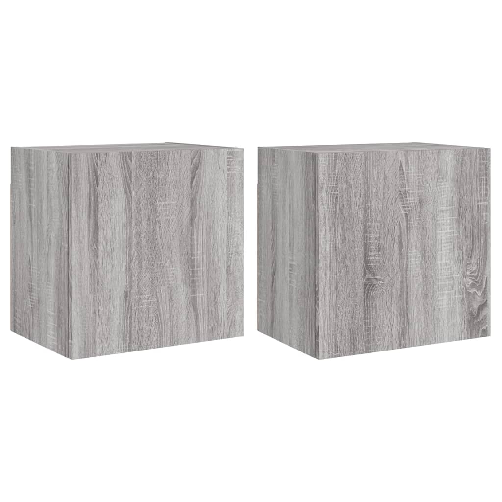 Teleri seinakapid 2 tk, hall Sonoma, 40,5x30x40 cm, tehispuit