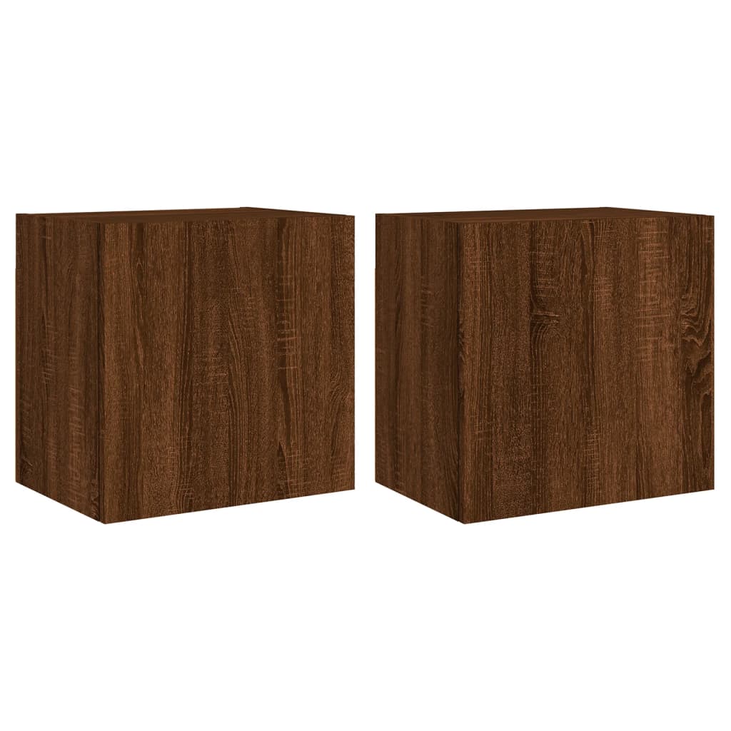 Teleri seinakapid 2 tk, pruun tamm, 40,5x30x40 cm, tehispuit