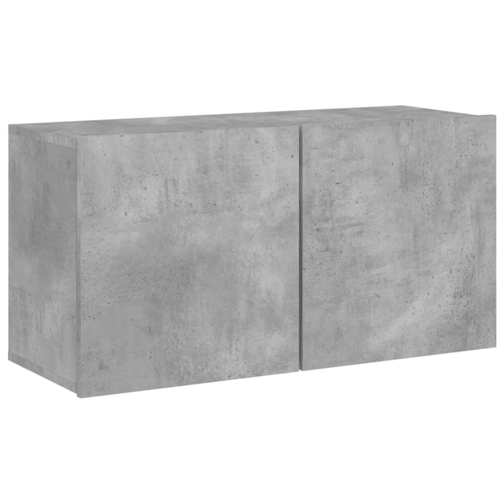 Seinale kinnitatav telerikapp, betoonhall, 80 x 30 x 41 cm