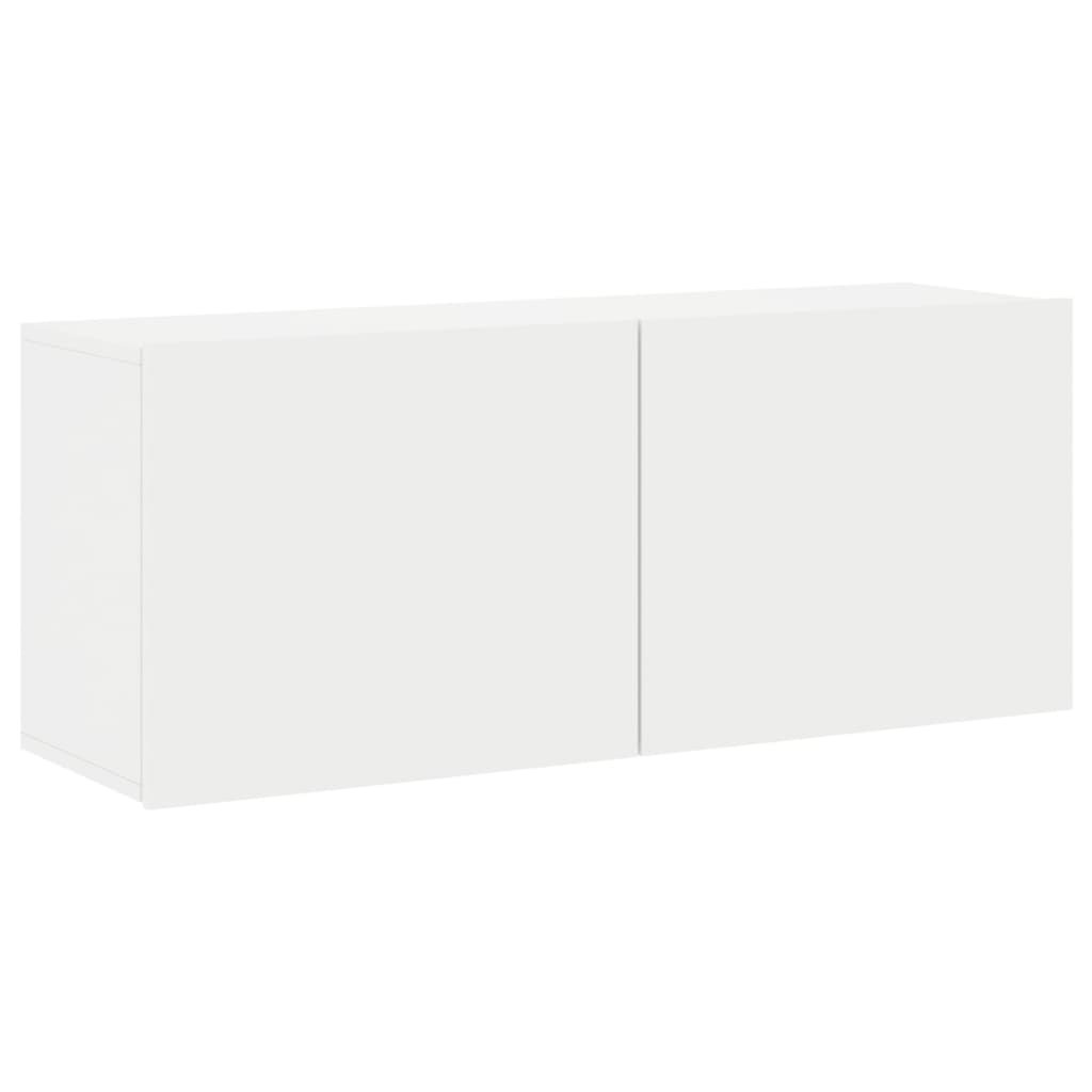 Seinale kinnitatav telerikapp, valge, 100 x 30 x 41 cm