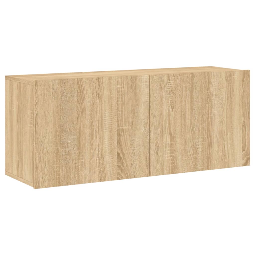 Seinale kinnitatav telerikapp, Sonoma tamm, 100 x 30 x 41 cm