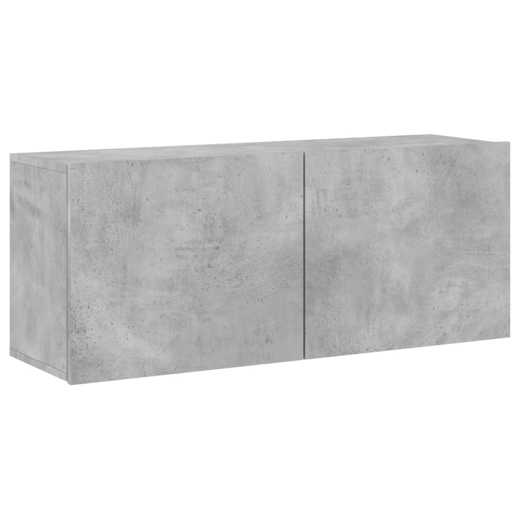 Seinale kinnitatav telerikapp, betoonhall, 100 x 30 x 41 cm