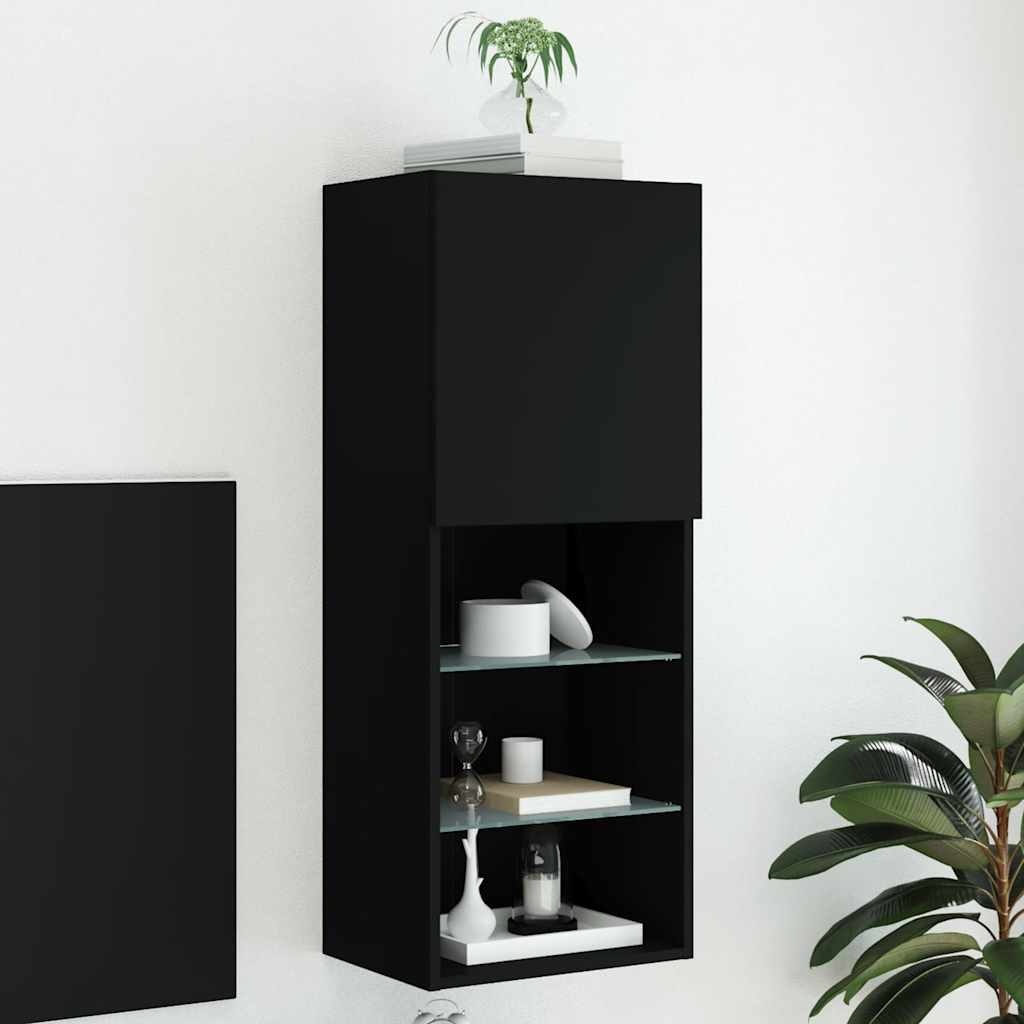 LED-tuledega telerikapp, must, 40,5 x 30 x 102 cm