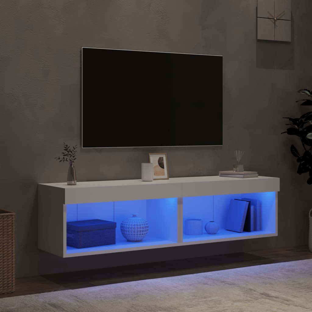 LED-tuledega telerikapid 2 tk, valge, 60 x 30 x 30 cm