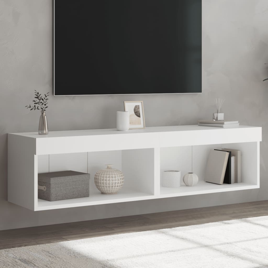 LED-tuledega telerikapid 2 tk, valge, 60 x 30 x 30 cm