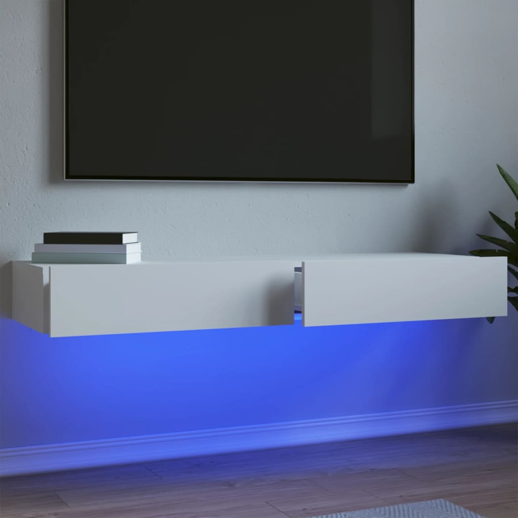 LED-tuledega telerialused 2 tk, valge, 60 x 35 x 15,5 cm