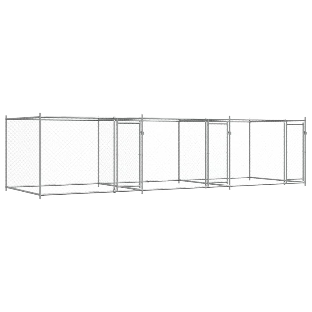 Koeraaedik, ustega, hall, 6x2x1,5 m, tsingitud teras