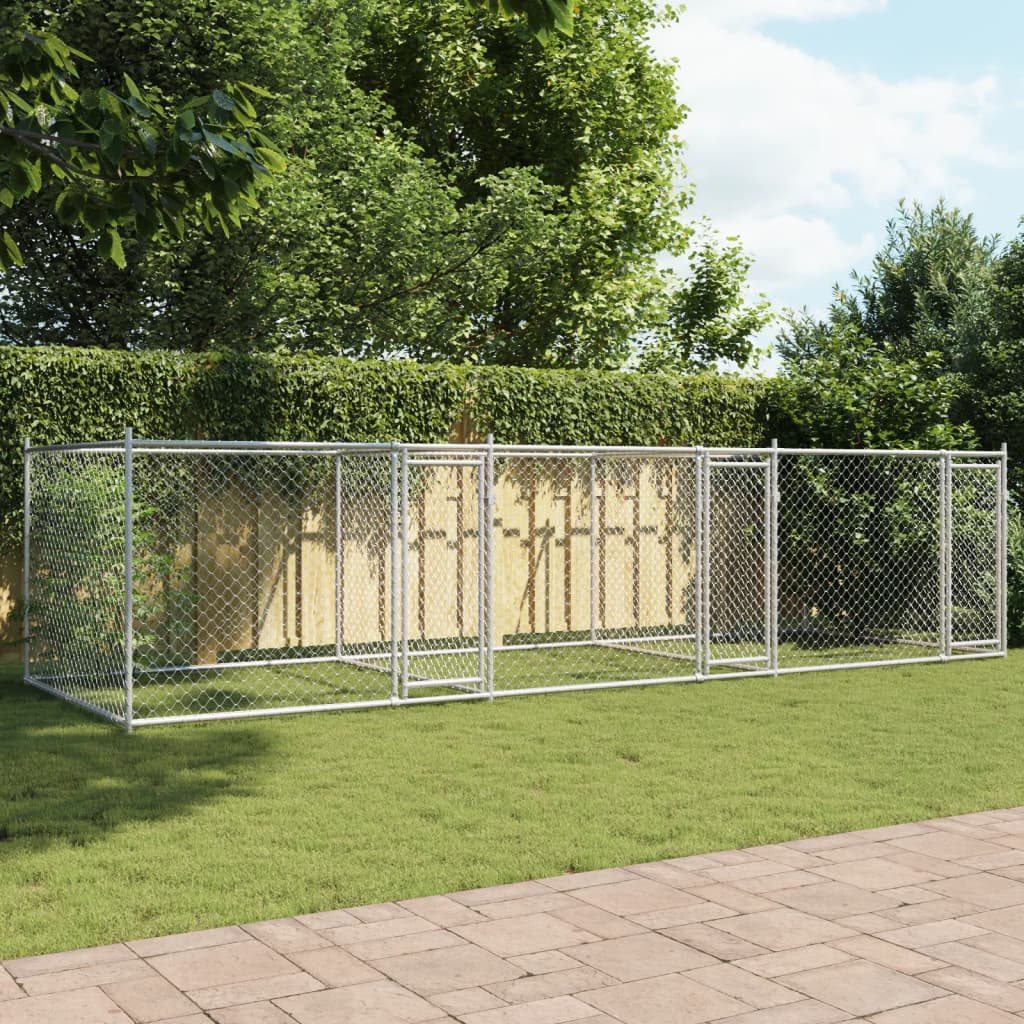 Koeraaedik, ustega, hall, 6x2x1,5 m, tsingitud teras