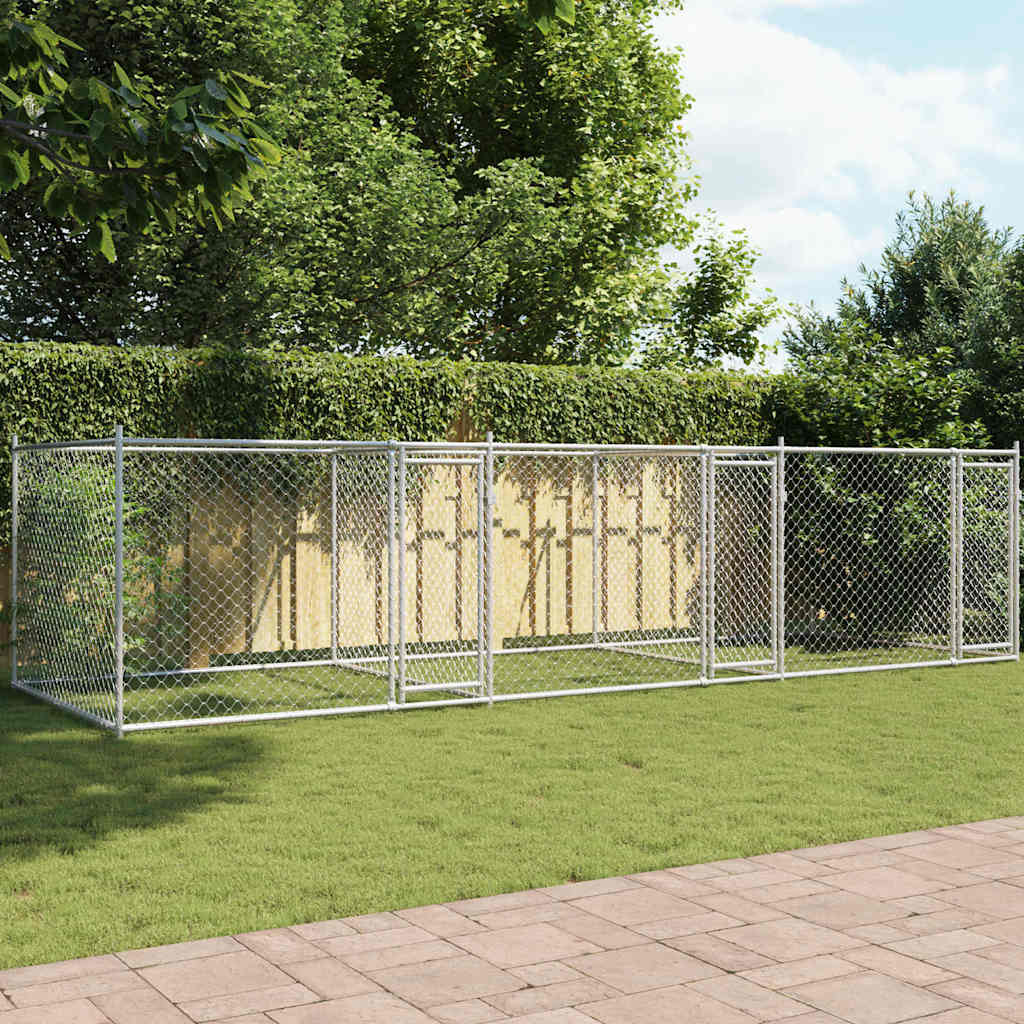 Koeraaedik, ustega, hall, 6x2x1,5 m, tsingitud teras