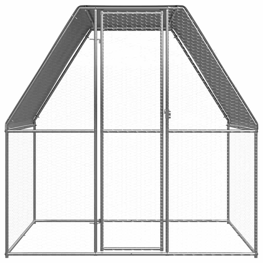 Kanapuur, hõbedane ja hall, 2 x 2 x 2 m, tsingitud teras