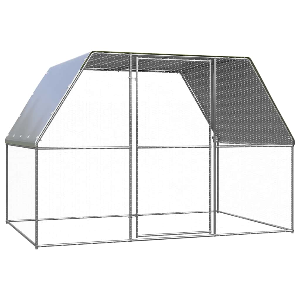 Kanapuur, hõbedane ja hall, 3 x 2 x 2 m, tsingitud teras